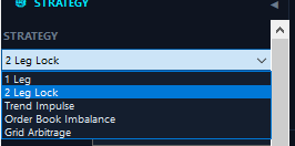 Strategy list. The strategy list now names "Order Book Imbalance" (formerly "Order Block Imbalance"). Profiles saved with the old name still load.